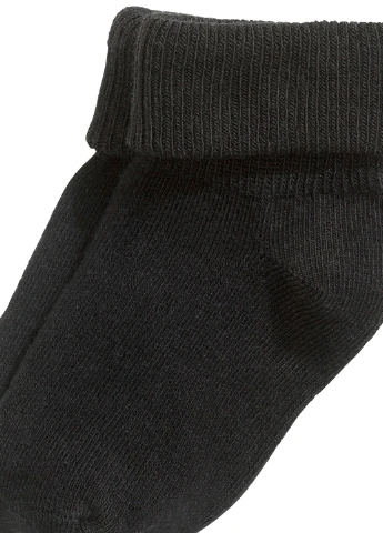 Чёрные носки (3 пары) H&M однотонные всесезон (257181764)