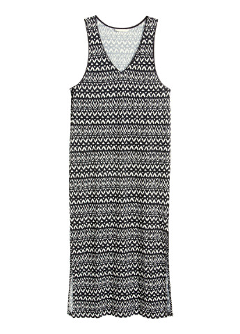 Чорно-білий кежуал сукня сукня-майка H&M з геометричним візерунком