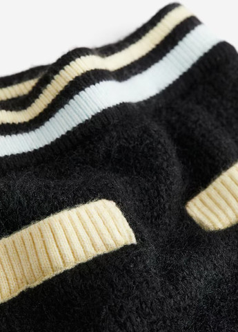 Черная кэжуал колор блок юбка H&M а-силуэта (трапеция)