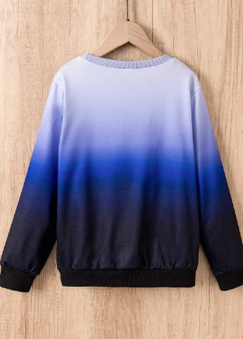 SHEIN світшот градієнт комбінований спортивний, кежуал поліестер