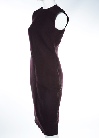 Темно-бордовое деловое платье футляр Ralph Lauren однотонное