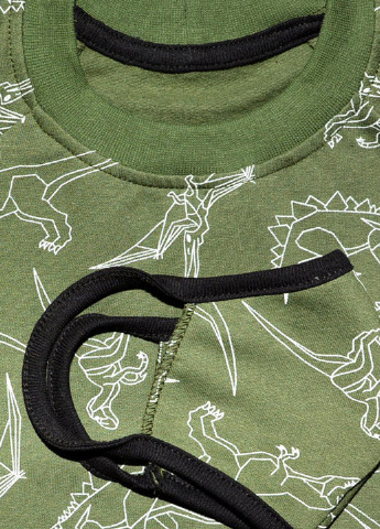 Оливковий (хакі) демісезонний костюм (світшот, брюки) брючний Blanka