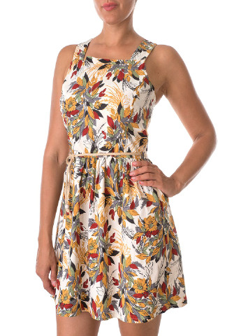 Комбинированное кэжуал платье Miss Miss однотонное