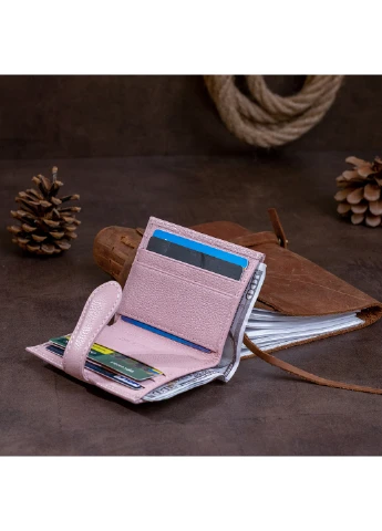 Жіночий шкіряний гаманець-візитниця 10х8,3х1,5 см st leather (252129266)