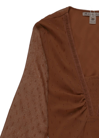 Светло-коричневое кэжуал платье а-силуэт Anna Field однотонное