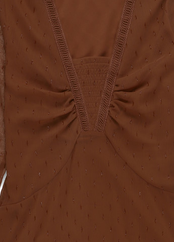 Светло-коричневое кэжуал платье а-силуэт Anna Field однотонное