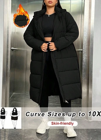 Чорна зимня куртка SHEIN