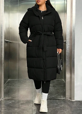 Чорна зимня куртка SHEIN