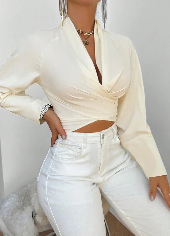 Кремовая блуза SHEIN
