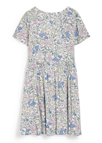 Білий кежуал сукня кльош C&A з квітковим принтом