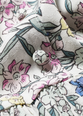 Білий кежуал сукня кльош C&A з квітковим принтом