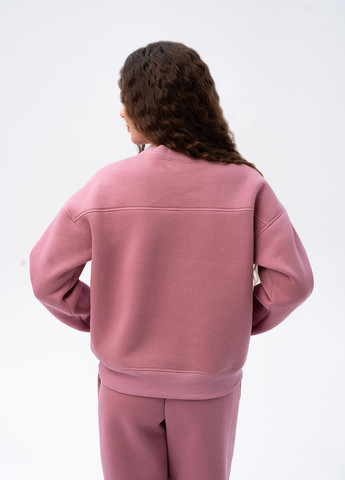 Розовый свитшот Fabio Monti однотонный вышивка (297949075)