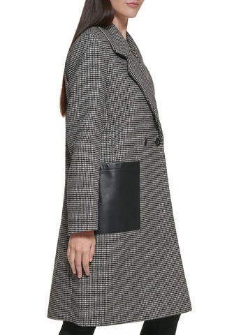 Комбинированное демисезонное Пальто двубортное Calvin Klein