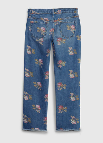 Синие демисезонные прямые джинсы Gap