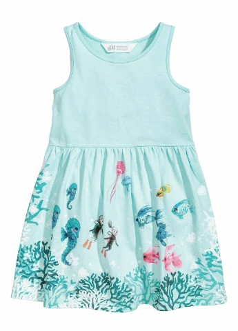 Голубое платье H&M (201226478)