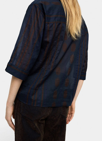 Темно-синяя кэжуал рубашка в полоску Parfois