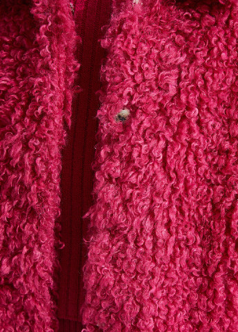 Полушубок KOTON однотонный розовый кэжуал