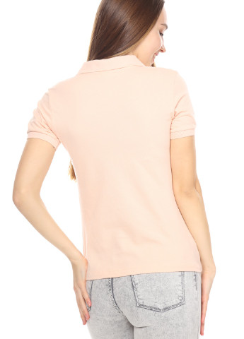 Персиковая женская футболка-поло pol-03 l персиковый (2000904154005) PEPPER MINT однотонная