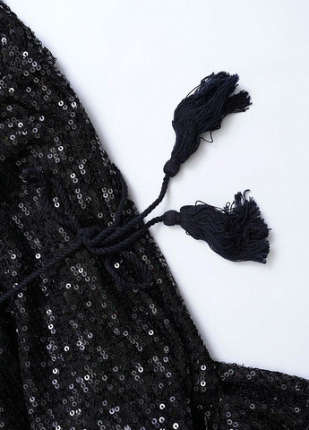 Чорна вечірня сукня в стилі армпір SHEIN однотонна