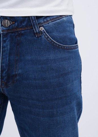 Синие демисезонные слим джинсы Trend Collection