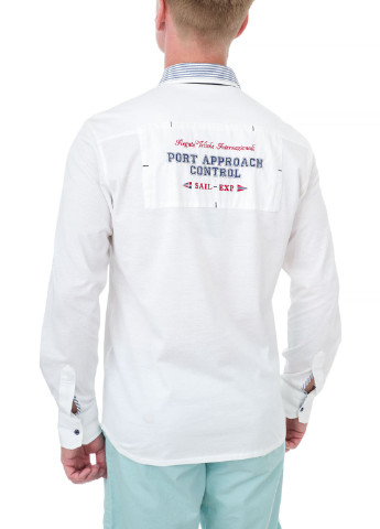 Белая классическая рубашка однотонная Sail Exp