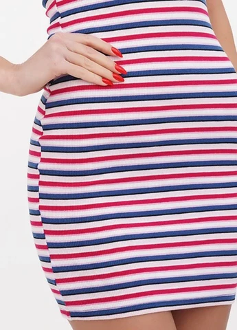 Комбінована кежуал сукня сукня-футболка H&M в смужку