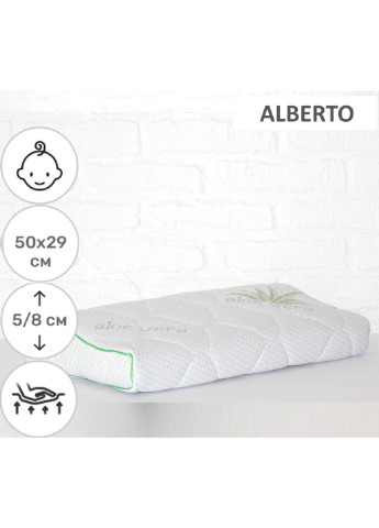 Подушка ортопедична №6123 Green nature Alberto Kiddy 50х29х5/8 (2200003262773) Mirson (254053647)