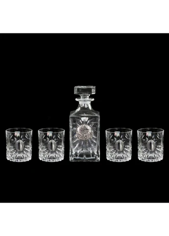 Набор для виски Director's Oasis с серебрянными накладками Boss Crystal (255190864)