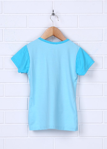 Блакитна літня футболка з коротким рукавом Клим