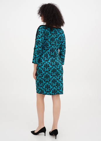 Зеленое кэжуал платье футляр Imperial с орнаментом