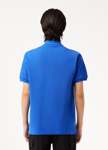 Голубой футболка-поло для мужчин Lacoste однотонная