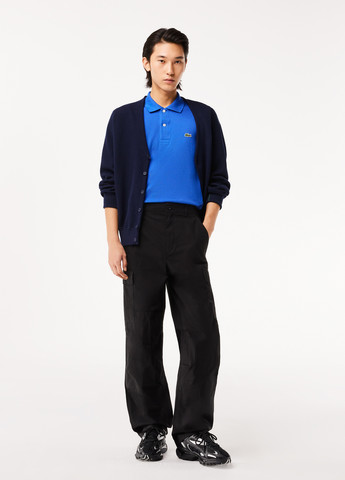 Голубой футболка-поло для мужчин Lacoste однотонная