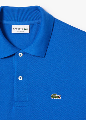 Голубой футболка-поло для мужчин Lacoste однотонная