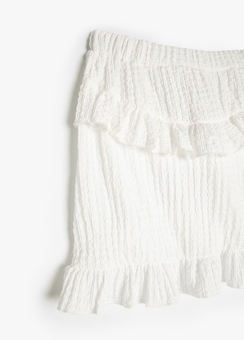 Белая кэжуал однотонная юбка KOTON а-силуэта (трапеция)