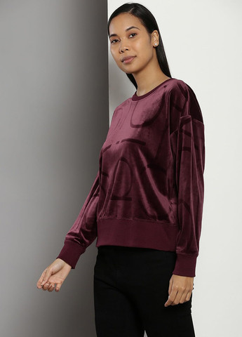 Темно-бордовый свитшот Calvin Klein логотип без декора (315792937)