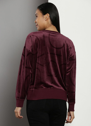 Темно-бордовый свитшот Calvin Klein логотип без декора (315792937)