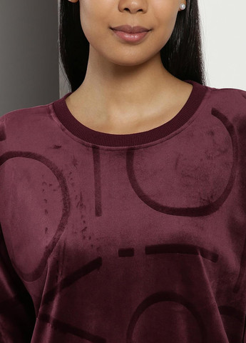 Темно-бордовый свитшот Calvin Klein логотип без декора (315792937)