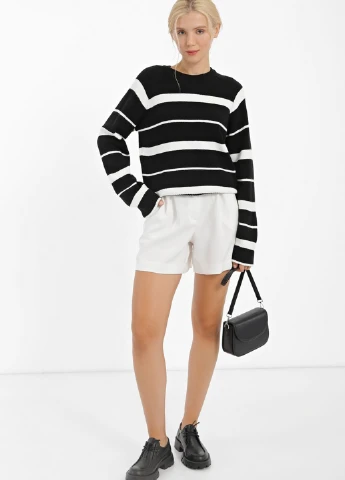Чорно-білий демісезонний светр джемпер Sewel