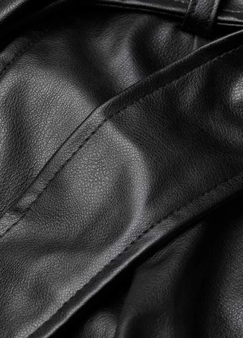 Комбінезон H&M комбінезон-шорти однотонний чорний кежуал поліуретан, штучна шкіра