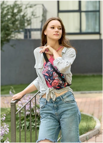 Женская сумка на пояс (бананка) 31х12х5 см Sambag (252134109)