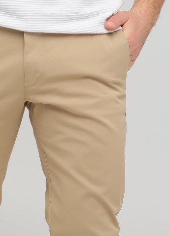Светло-бежевые кэжуал демисезонные чиносы, укороченные брюки United Colors of Benetton