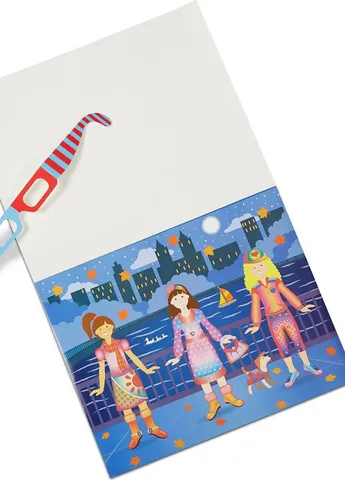 Набір для творчості Melissa & Doug Багаторазові 3-D наклейки з окулярами Мода (MD9374) Melissa&Doug (202374610)