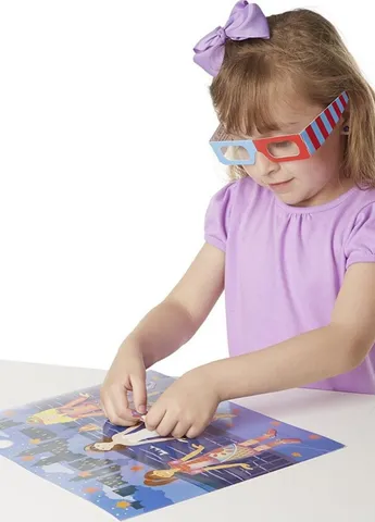 Набір для творчості Melissa & Doug Багаторазові 3-D наклейки з окулярами Мода (MD9374) Melissa&Doug (202374610)