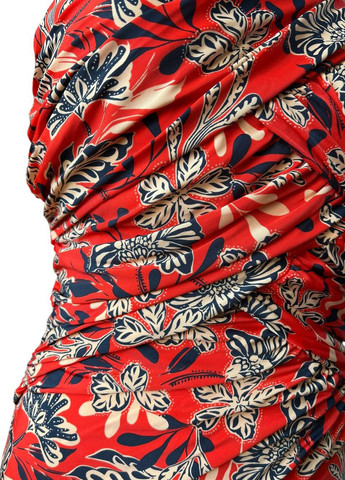 Красный летний купальник слитный Garnet Hill