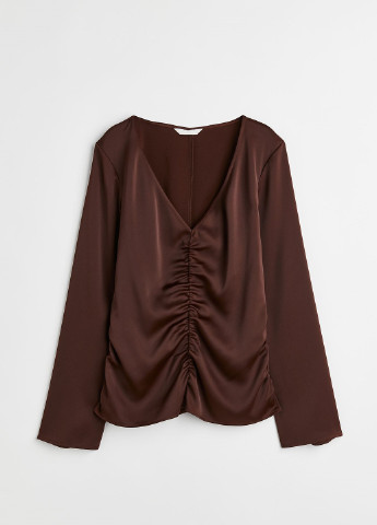 Тёмно-коричневая блузка H&M