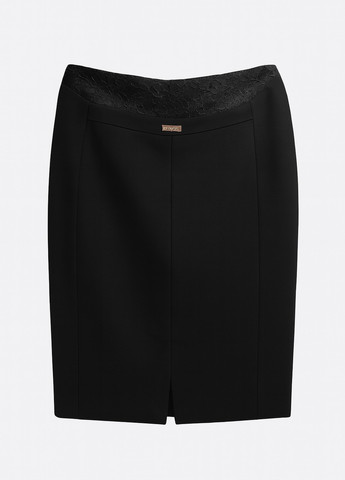 Черная кэжуал однотонная юбка Sassofono карандаш