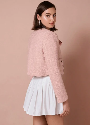 Розовый женский жакет SHEIN однотонный - демисезонный