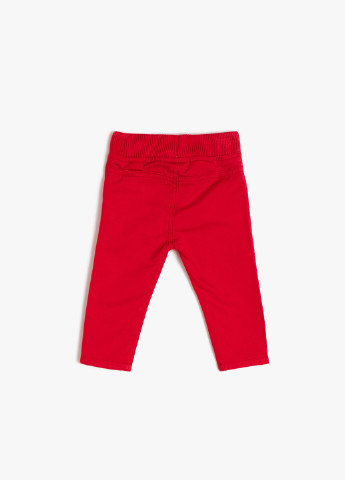 Красные кэжуал демисезонные зауженные брюки KOTON