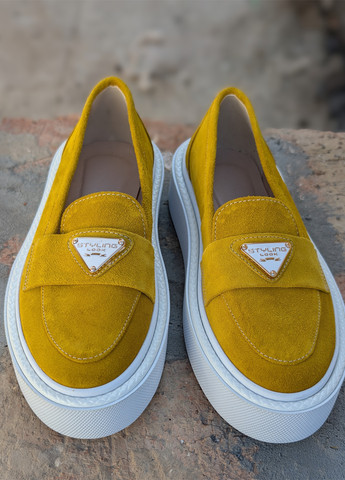 Garti Туфлі лофери гірчичний з натуральна замша, україна — демісезон (352185107)