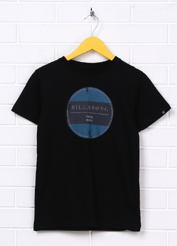 Чорна літня футболка з коротким рукавом Billabong